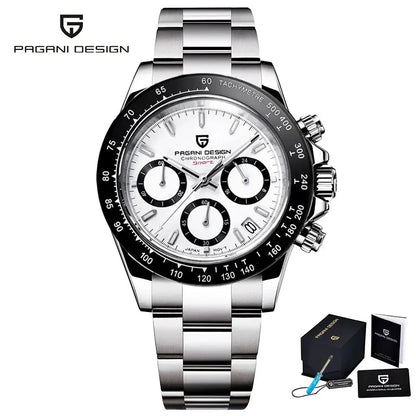 PAGANI DESIGN 2024 New Chocolate Luxury Quartz Watch Men Sport Chronograph Automatic Date Stainless steel Waterproof Wrist watch