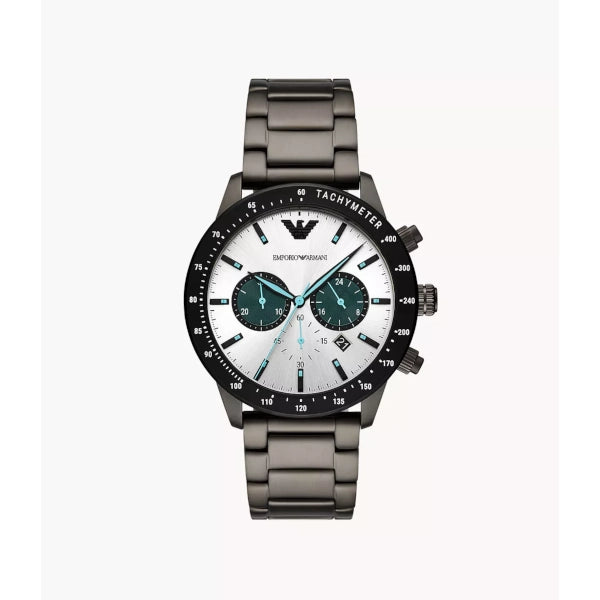 Emporio Armani Chronograph Gunmetal Stainless Steel Watch