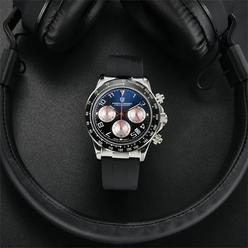 PAGANI DESIGN 2023 Top Brand Luxury Mens Watches Sports Quartz Sapphire Stainless Steel 100M Waterproof Chronograph Reloj Hombre