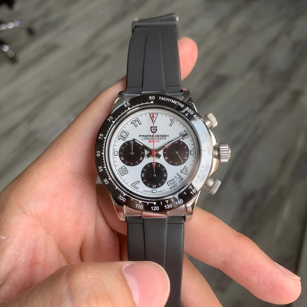 PAGANI DESIGN 2023 Top Brand Luxury Mens Watches Sports Quartz Sapphire Stainless Steel 100M Waterproof Chronograph Reloj Hombre