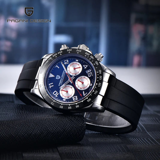 PAGANI DESIGN 2023 Top Brand Luxury Mens Watches Sports Quartz Sapphire Stainless Steel 100M Waterproof Chronograph Reloj Hombre