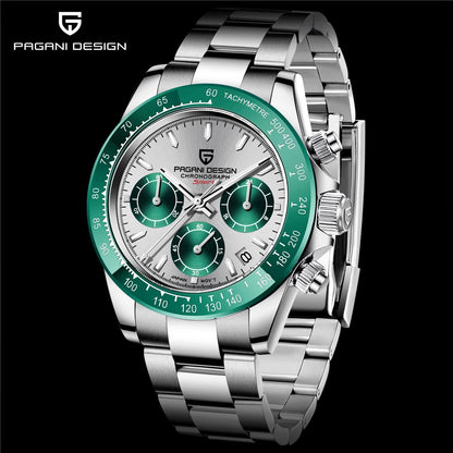 PAGANI DESIGN Top brand fashion men automatic date watches quartz sports men chronograph sapphire glass waterproof watch PD1644