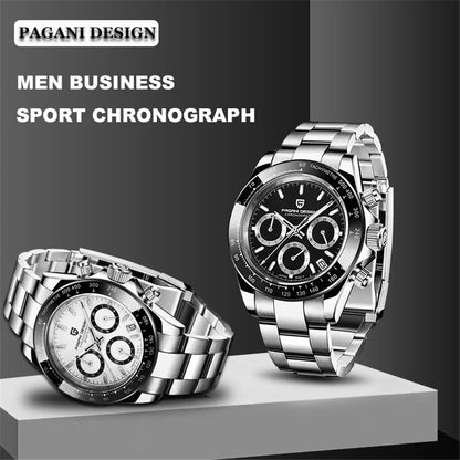 PAGANI DESIGN Top brand fashion men automatic date watches quartz sports men chronograph sapphire glass waterproof watch PD1644