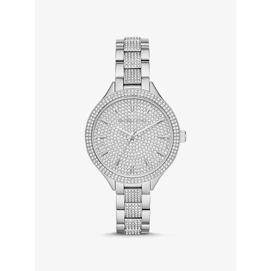 Michael Kors Pavé Silver-Tone Watch