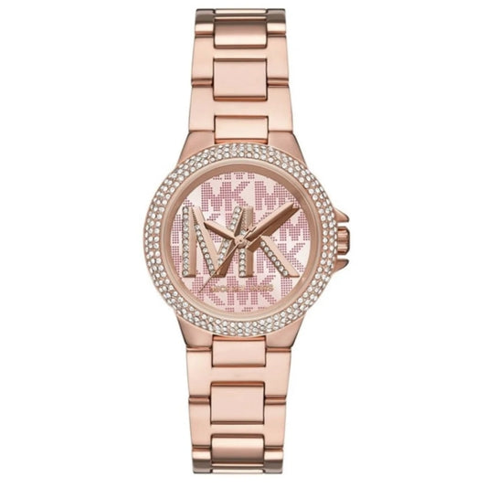 Michael Kors Camille Three-Hand Rose Gold-Tone Stainless Steel Watch