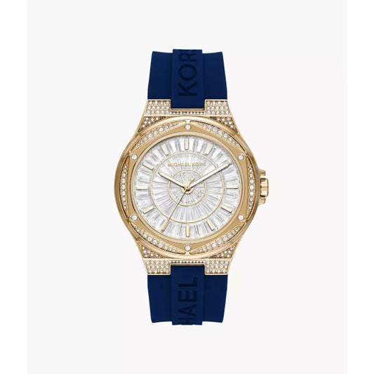 Michael Kors Lennox Three-Hand Navy Silicone Watch