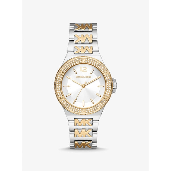 Michael Kors Lennox Pave Two-Tone Logo Watch