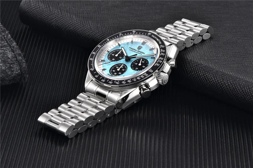 PAGANI DESIGN V4 New Quartz Men's Automatic Date Speed Chronograph Sapphire Mirror Sport Waterproof Watch All Steel VK63 Watches