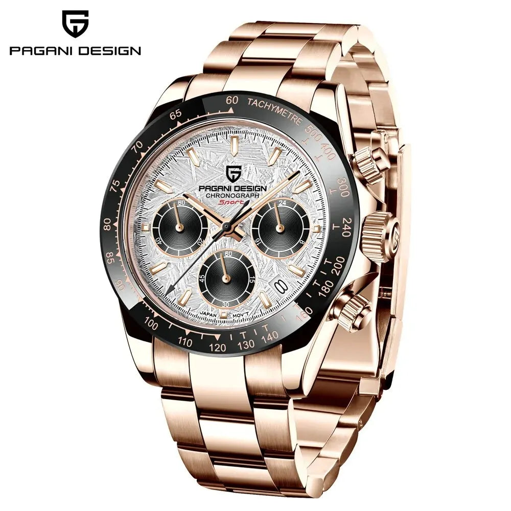 2024 New PAGANI DESIGN Chocolate PD1644 Luxury Quartz Watch For Men Automatic date Wristwatches Men Sport Waterproof Chronograph