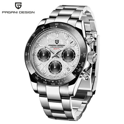 PAGANI DESIGN 2024 New Chocolate Luxury Quartz Watch Men Sport Chronograph Automatic Date Stainless steel Waterproof Wrist watch