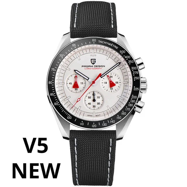 PAGANI DESIGN V4 New Quartz Men's Automatic Date Speed Chronograph Sapphire Mirror Sport Waterproof Watch All Steel VK63 Watches