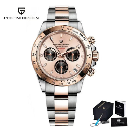 2024 New PAGANI DESIGN Chocolate PD1644 Luxury Quartz Watch For Men Automatic date Wristwatches Men Sport Waterproof Chronograph