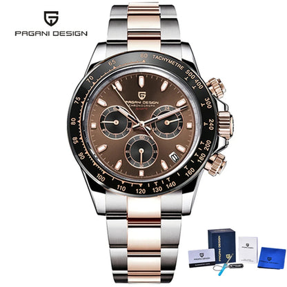 PAGANI DESIGN 2023 Top Brand Luxury Mens Watches Sports Quartz Sapphire Stainless Steel 100M Waterproof Chronograph Reloj Hombre