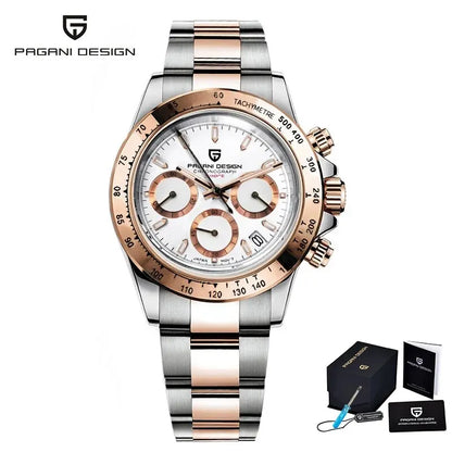 2024 New PAGANI DESIGN Chocolate PD1644 Luxury Quartz Watch For Men Automatic date Wristwatches Men Sport Waterproof Chronograph