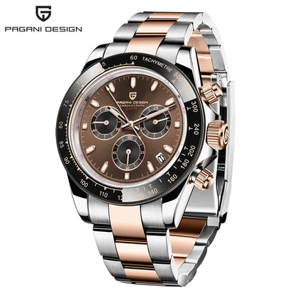 2024 New PAGANI DESIGN Chocolate PD1644 Luxury Quartz Watch For Men Automatic date Wristwatches Men Sport Waterproof Chronograph