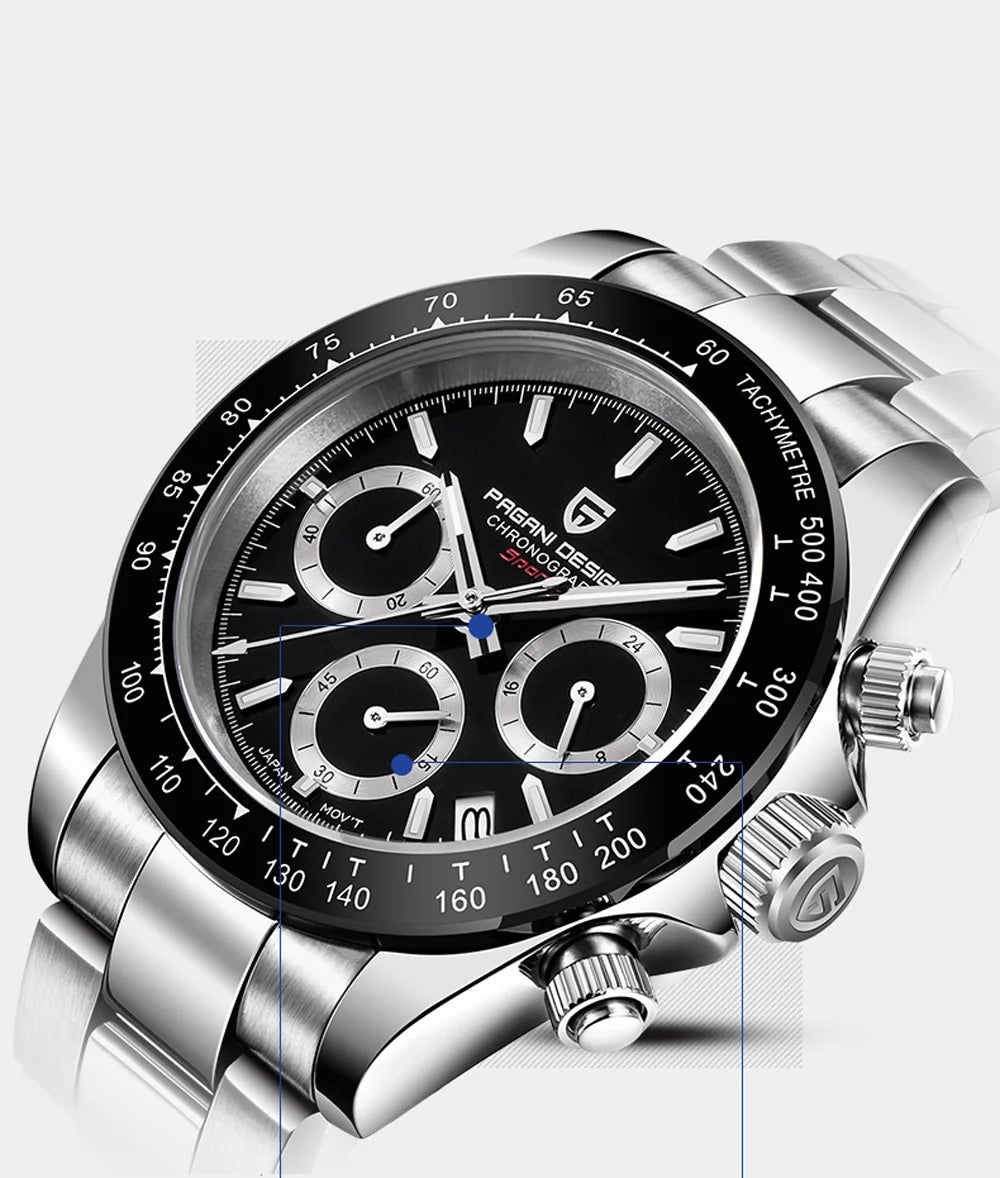 PAGANI DESIGN 2024 New Men Watches Quartz Business Watch Mens Watches Top Brand Luxury Watch Men Chronograph VK63